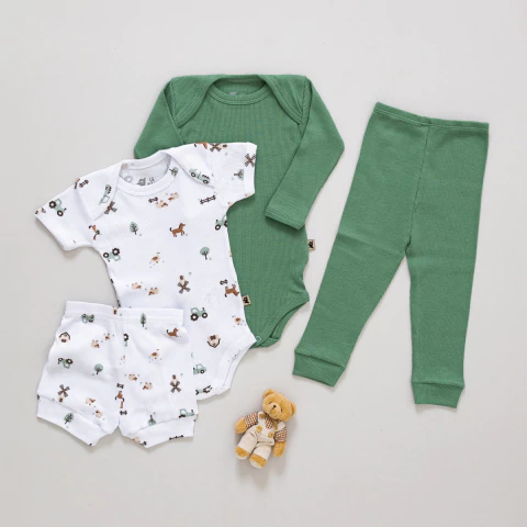 Kit Enxoval Bebê 4 Peças Menino (1)