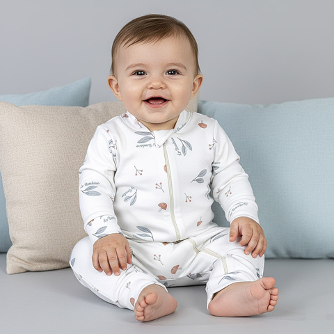 Macacão Bebê Molecotton Bege Cogumelo Mágico - comprar online