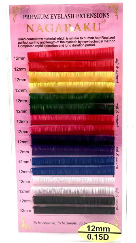 PESTAÑA NAGARAKU COLORES MEDIDAS UNICAS D