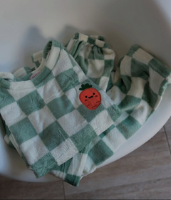 Pijama Celis-Verde con blanco - comprar online