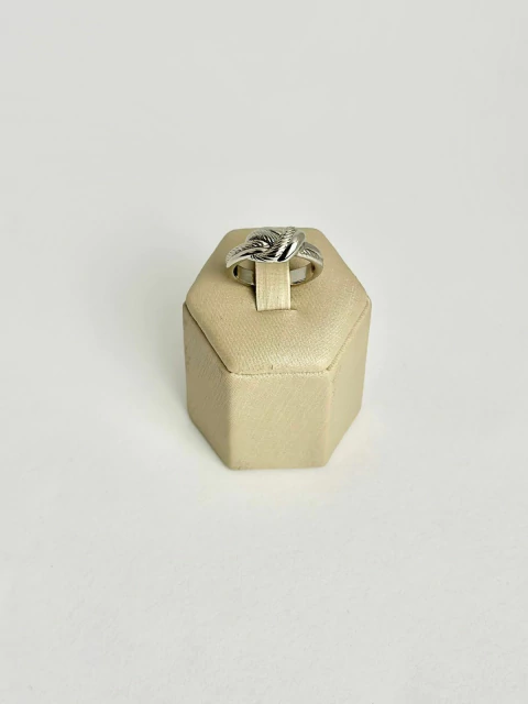 Anel duplo nó - prata