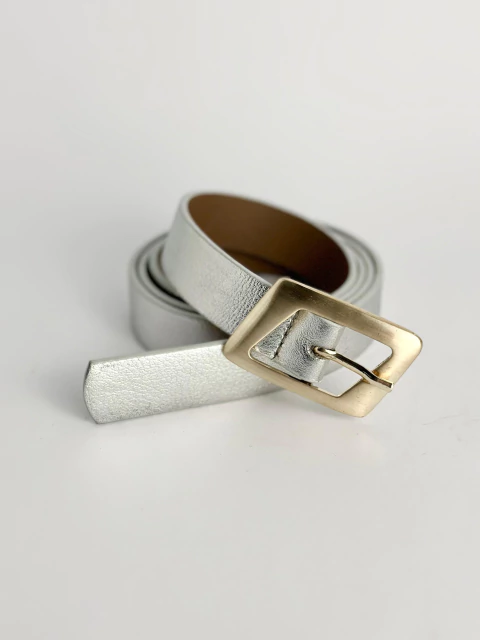 Cinto fino metalizado - mix de banhos