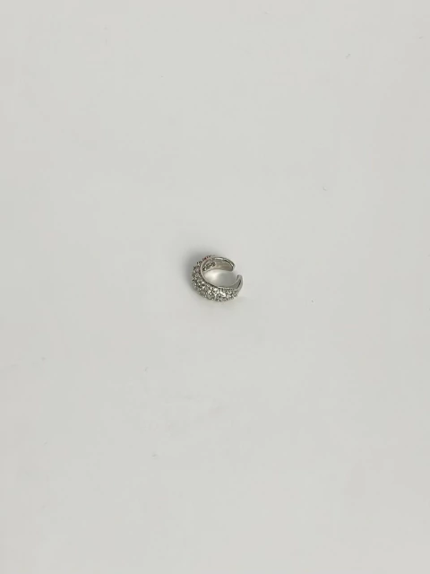 Piercing fake P cravejado - prata