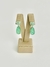 Brinco coração/gota tons de verde fusion - comprar online