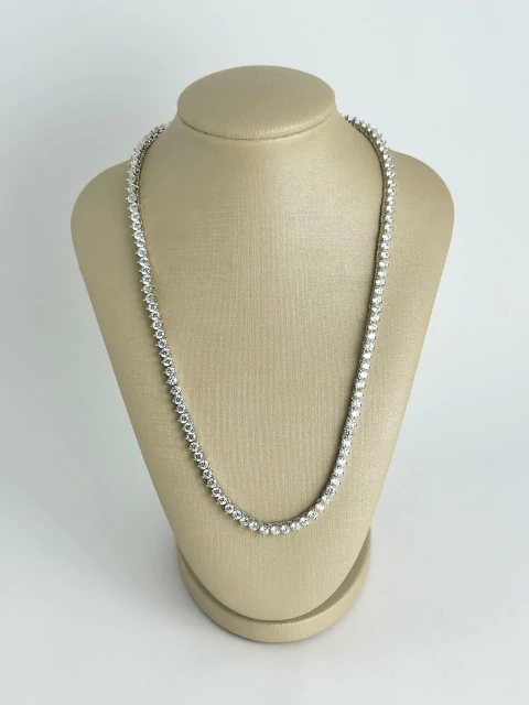 Riviera joinha três pontos prata - 45cm