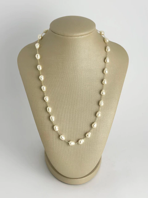 Colar curto - pérolas barrocas