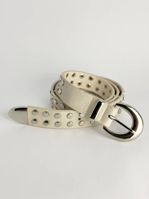 Cinto tachas - off white