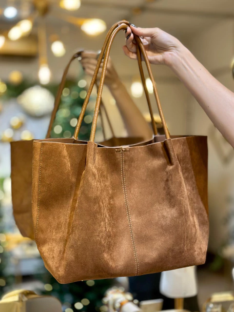 Bolsa shopping caramelo