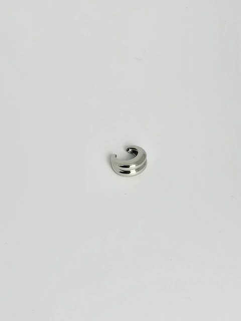 Piercing fake duas fileiras bold - prata