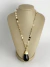 Colar longo laminado + gota negra