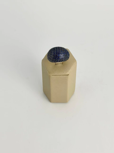 Anel bold micro cravação - marinho