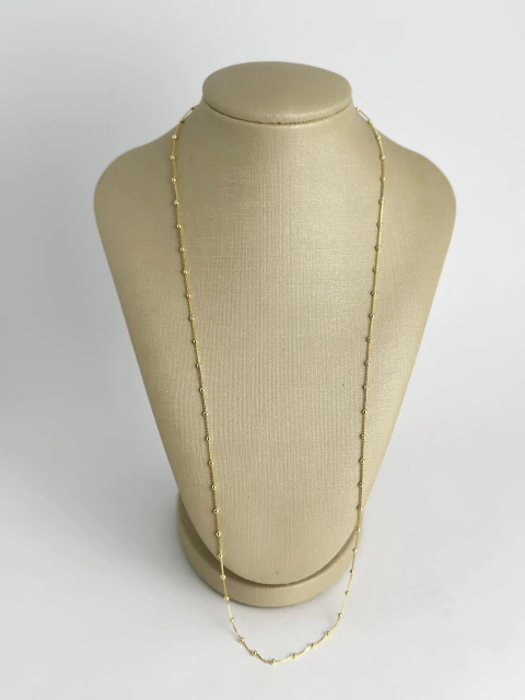 Colar joinha - mini bolinhas + veneziana 60cm