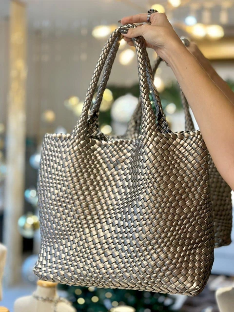 Bolsa tressê prata - premium