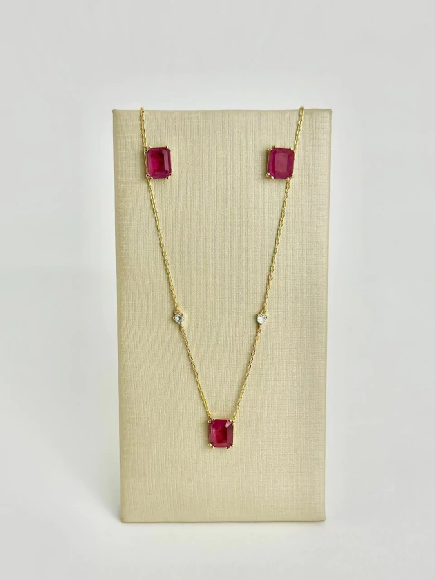 Conjunto lajota pink fusion + ponto de luz