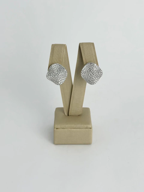 Brinco chapa orgânica shine - prata