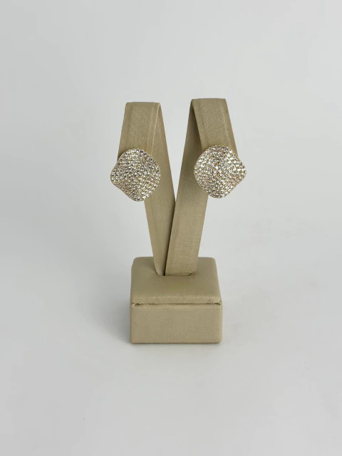 Brinco chapa orgânica shine - dourado