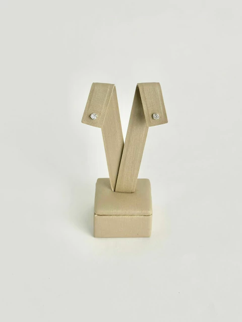 PRATA 925 - Brinco solitário 4mm