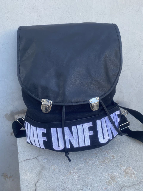 MOCHILA LONA NEGRA 'UNIF'