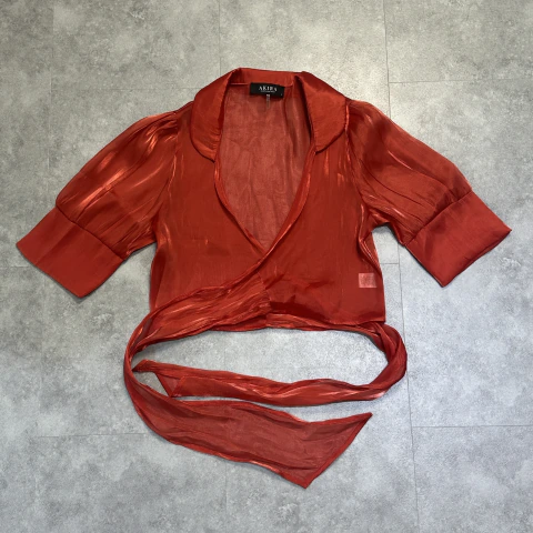 BLUSA ORGANZA ROJA 'AKIRA'