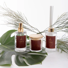 kit bamboo com difusor, home spray e vela aromática - Melt the Candle