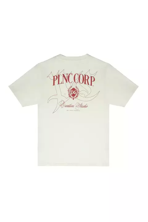 CAMISETA "PLNC CORP" OFF-WHITE - comprar online