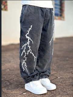 CALÇA TRIPSIDE CARPINTEIRO BAGGY “RAIOS”-PRETO STONED - Wonder Outlet