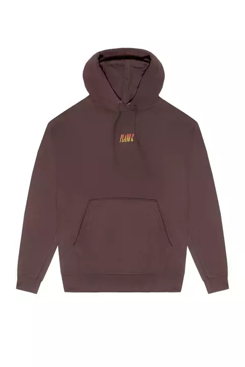 MOLETOM HOODIE "FLAMES" BROWN