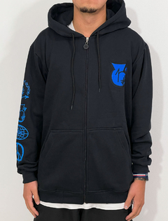 Moletom Chronic Aberto Grafite One Bold logos - Preto - comprar online