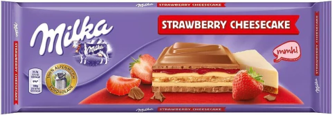 Chocolate Milka Morango Cheesecake 300gr - Chocolate e Morango - Milka - comprar online