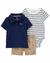 Carters Set de 3 - Bodysuit, Chomba, Shorts Azul