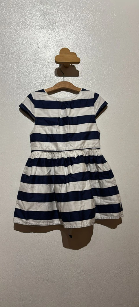 Vestido C/ Listras brancas e azul -PUC -2A -CÓD 3013