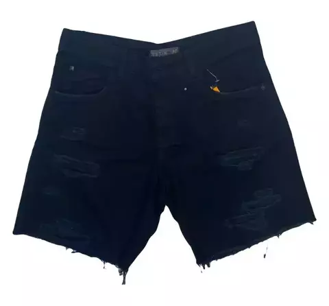 BERMUDA JEANS AUSTIN PRETA CURTA (19688)