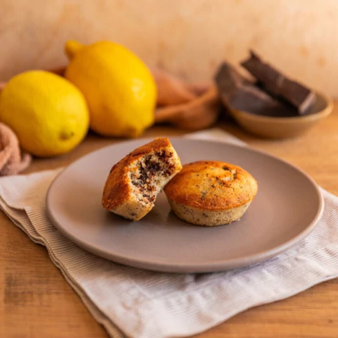 Muffin de Limão Siciliano e Chocolate