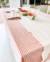 Mantel Rayado Coral y Natural