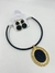 Conjunto Choker Aro Preto + Brinco