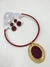 Conjunto Choker Aro Vermelho + Brinco na internet