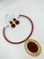 Conjunto Choker Aro Vermelho + Brinco - comprar online