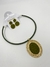 Conjunto Choker Aro Verde + Brinco na internet