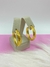 Brinco meia argola dourado