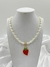 Choker Pérola Oval Morango