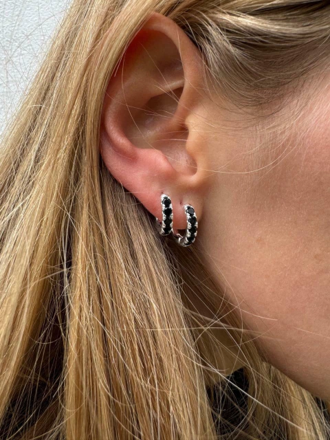 Argollitas Cristal Black - comprar online