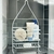 Organizador de Baño Ducha Acero Cromado Blanco 2 Niveles - comprar online