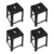 BANQUETA RECTANGULAR NEGRA - comprar online