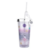 VASO PLASTICO CON SORBETE GLITTER ASTRONAUTA