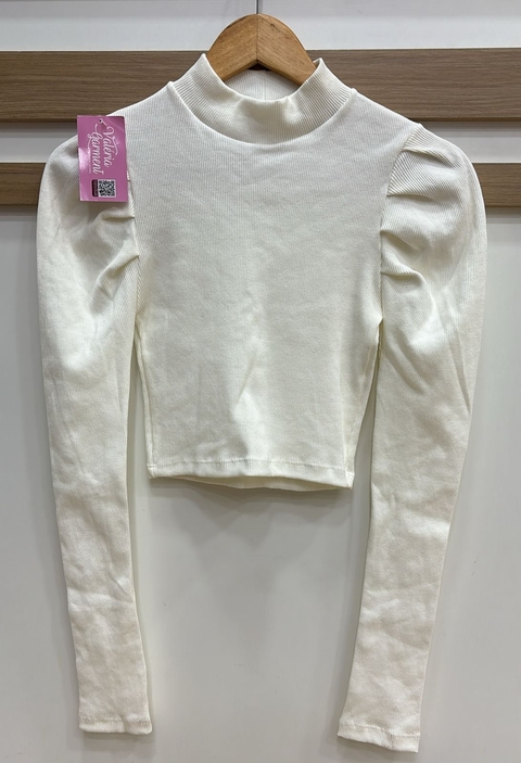 cropped canelado princesa