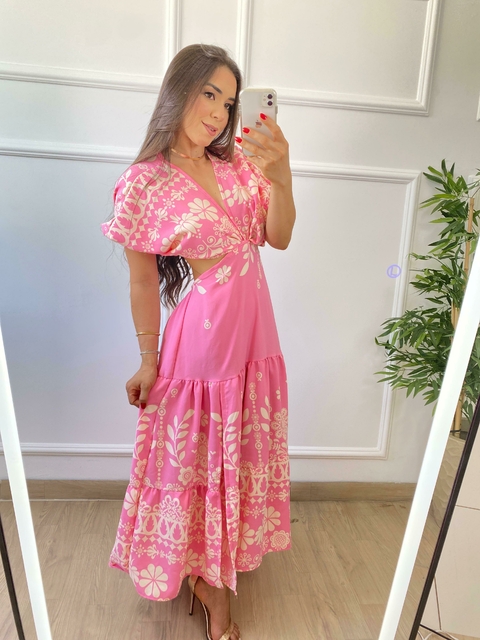 VESTIDO LONGO ESTAMPADO ARIADNA - comprar online