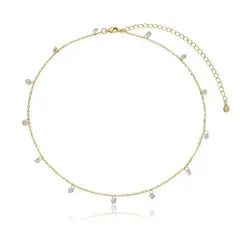 Colar Choker Pontos de Luz Folheado RCL10507