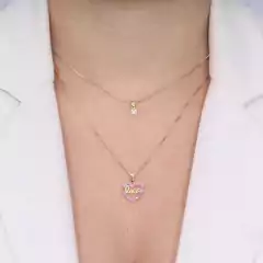 Colar duplo folheado