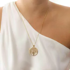 Colar Árvore da Vida Cravejado de Zircônias