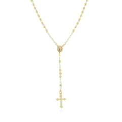 Terço Nossa Senhora Das Graças Com Bolinhas Folheado a ouro